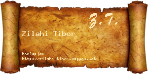 Zilahi Tibor névjegykártya